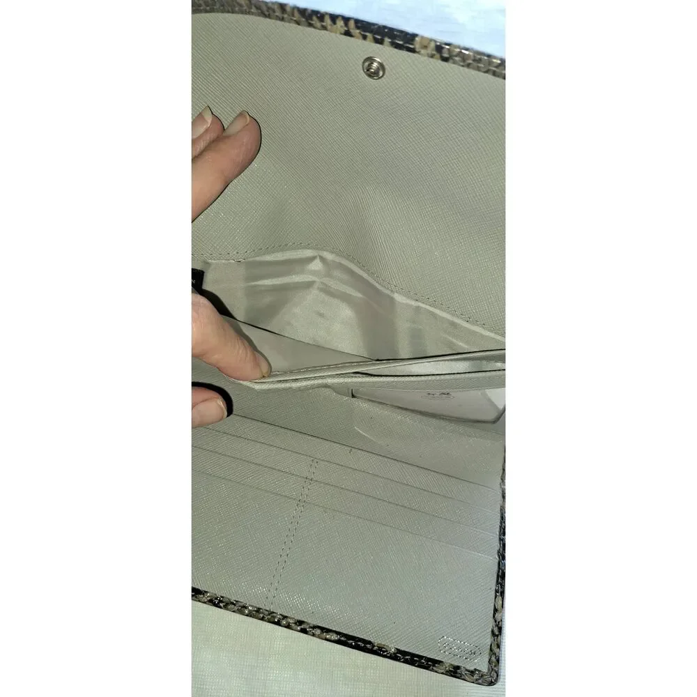 Coach Signature C Python Print Long Wallet / Clutch, Y2K Late 2000's